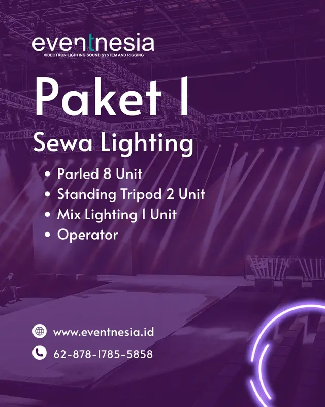 paket 1 rental / sewa lighting panggung dan event di eventnesia