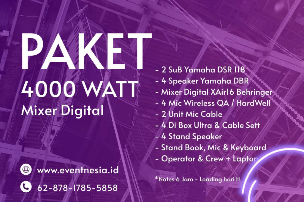 paket sewa sound mixer digital 4000 watt eventnesia