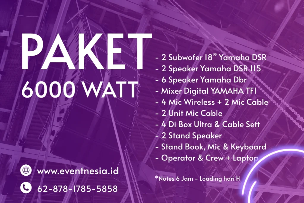 paket sewa sound system 6000 watt eventnesia