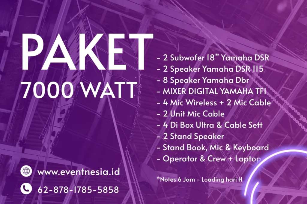 paket sewa sound system 7000 watt eventnesia
