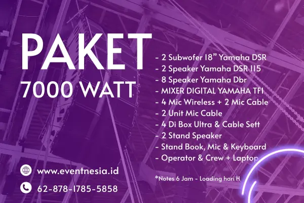 paket sewa sound system 7000 watt eventnesia