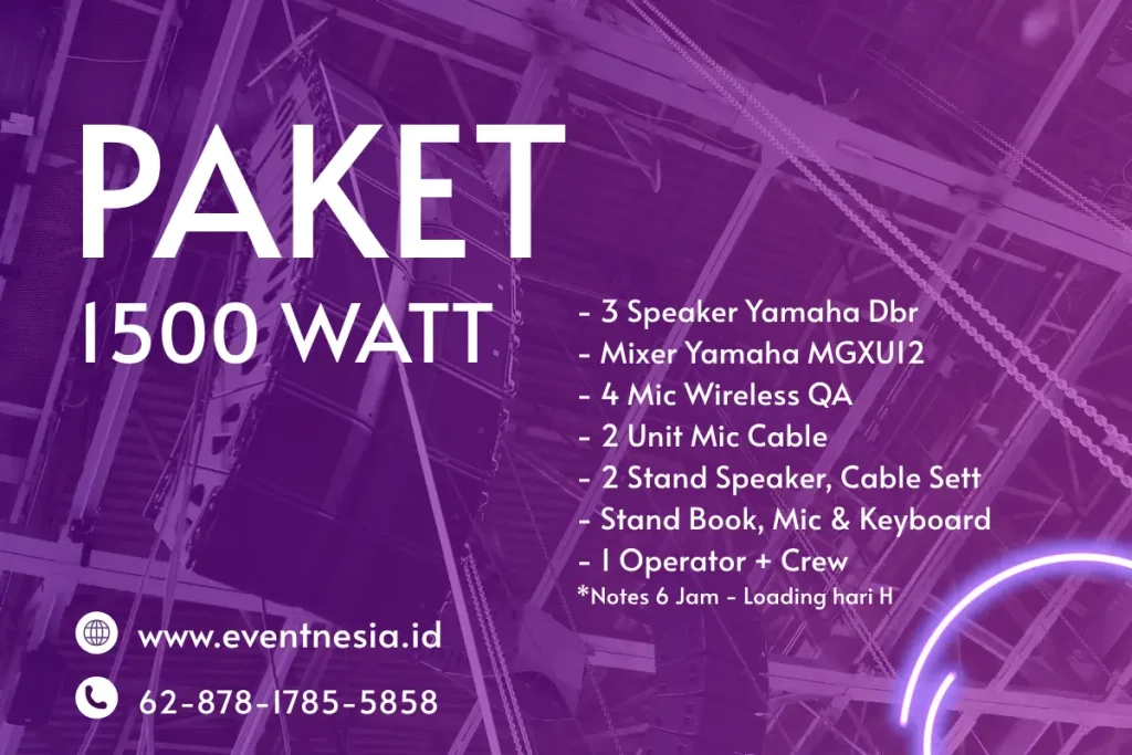 paket sewa sound system event 1500 watt