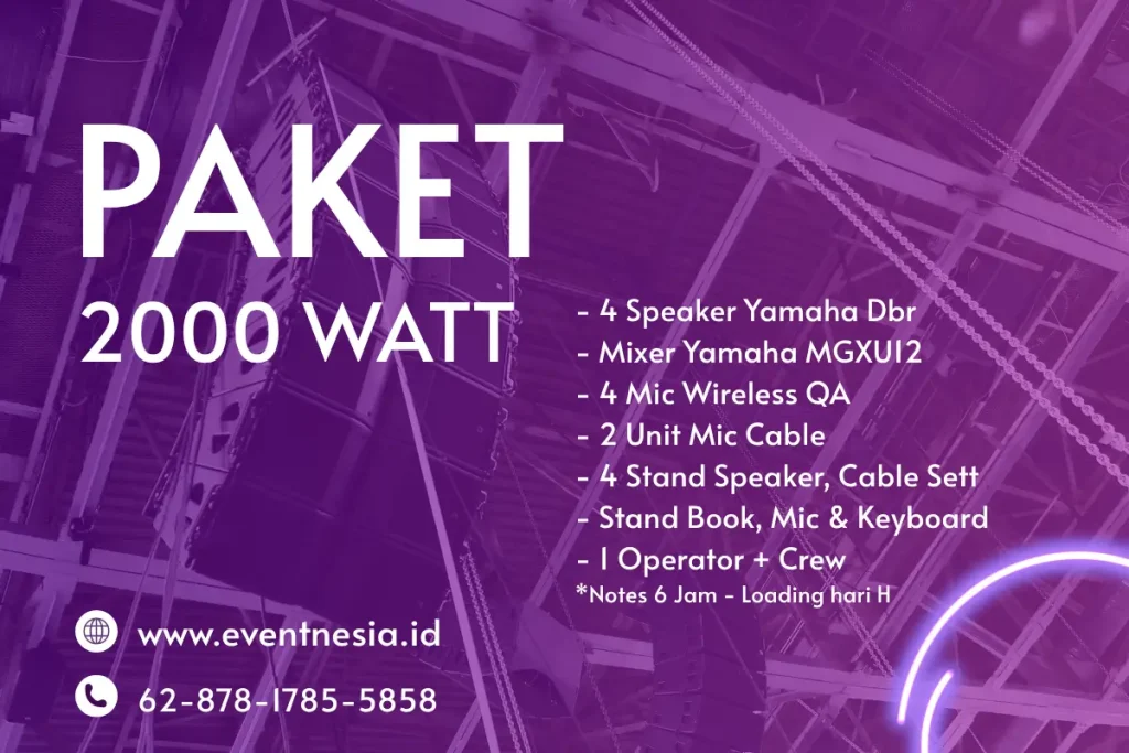 paket sewa sound system event 2000 watt