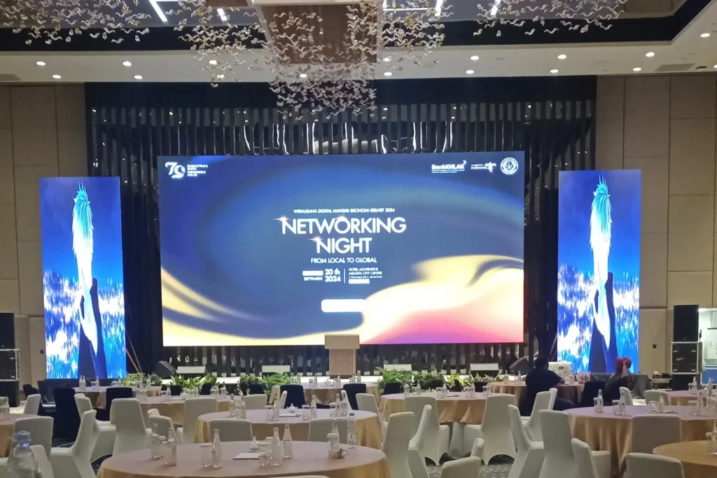 proyek event sewa videotron untuk acara networking night wirausaha mandiri digital