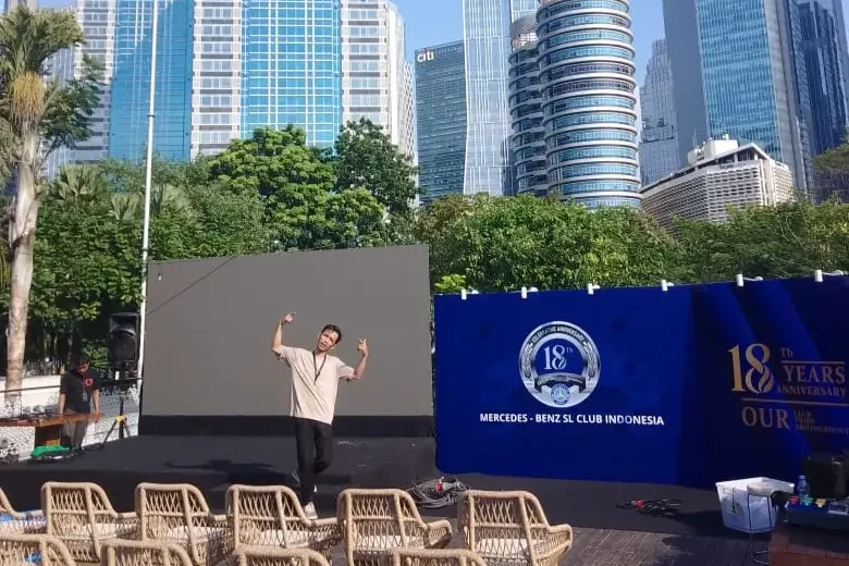 sewa videotron dan sewa genset untuk event anniv di Resto Langit Senayan