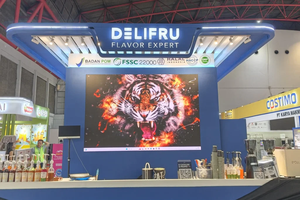 proyek sewa videotron Delifru untuk acara FHI di jiexpo kemayoran, jakarta pusat