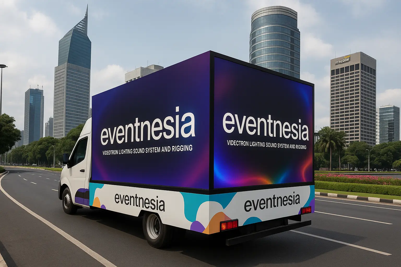 sewa mobie led videotron keliling kota jakarta