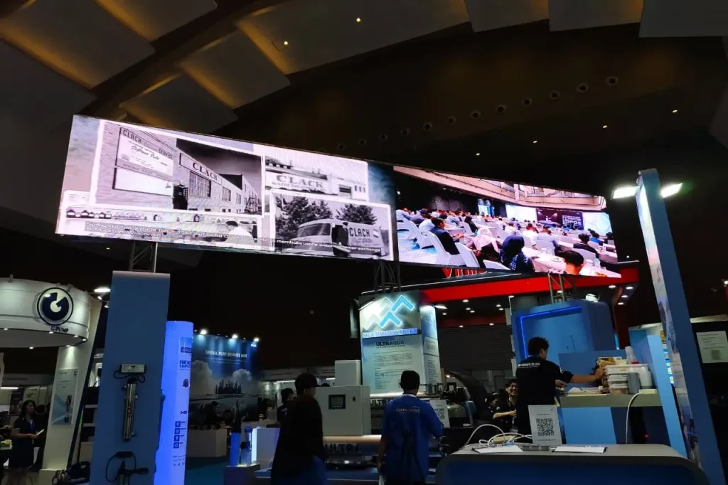 sewa videotron dan sewa rigging oleh multimedia filter-Ultra Aqua di JIEXPO Kemayoran