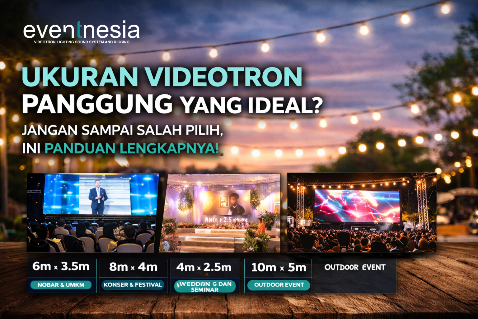 ukuran videotron ideal